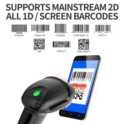 BW-360H Handheld Bedraad 1D 2D Barcode Scanner Barcode Reader Voor Supermarkt